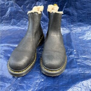 Dr. Martens Black Fur-Lined Boots